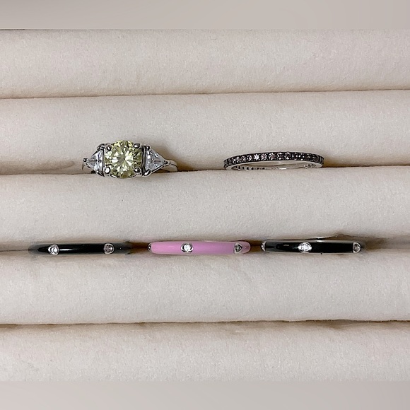 Set of 5 rings .925 silver size 5 - Picture 5 of 5